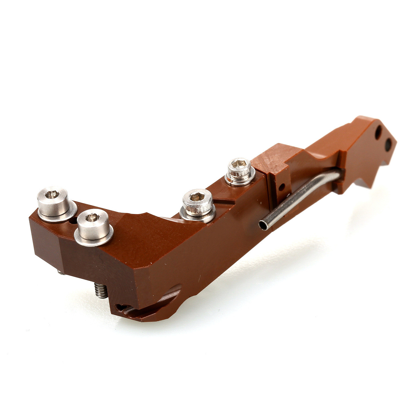 Machined PI bracket — Polyimide (PI), CNC machined at GY Machining