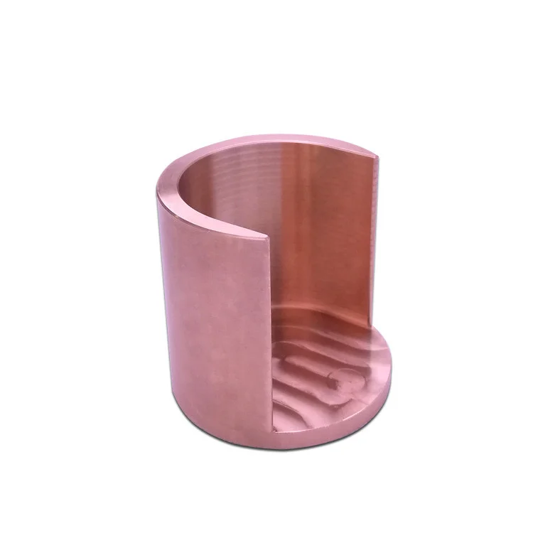 Milled copper cup with an open slot