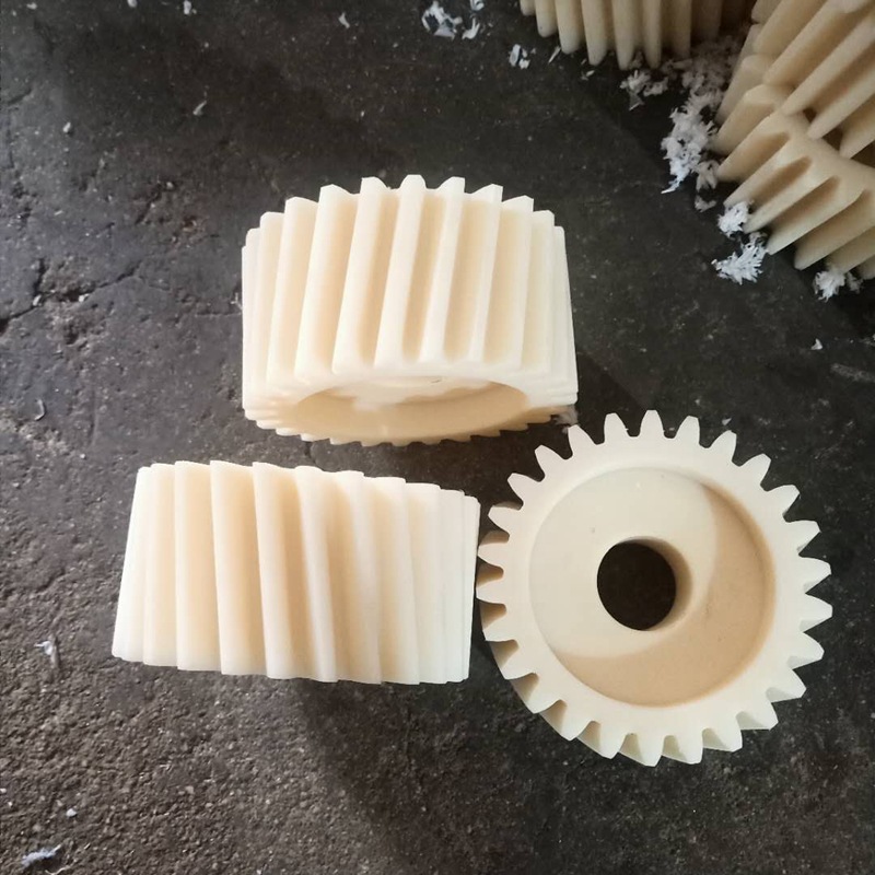 CNC machined nylon helical gears
