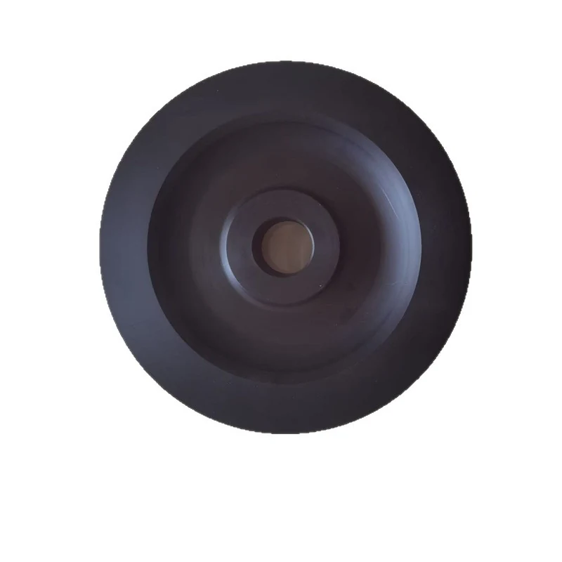 CNC machined black nylon V-groove pulley wheel
