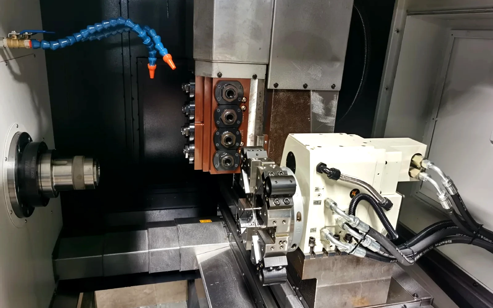 CNC turning centre with live tooling turret and sub-spindle – GY Machining