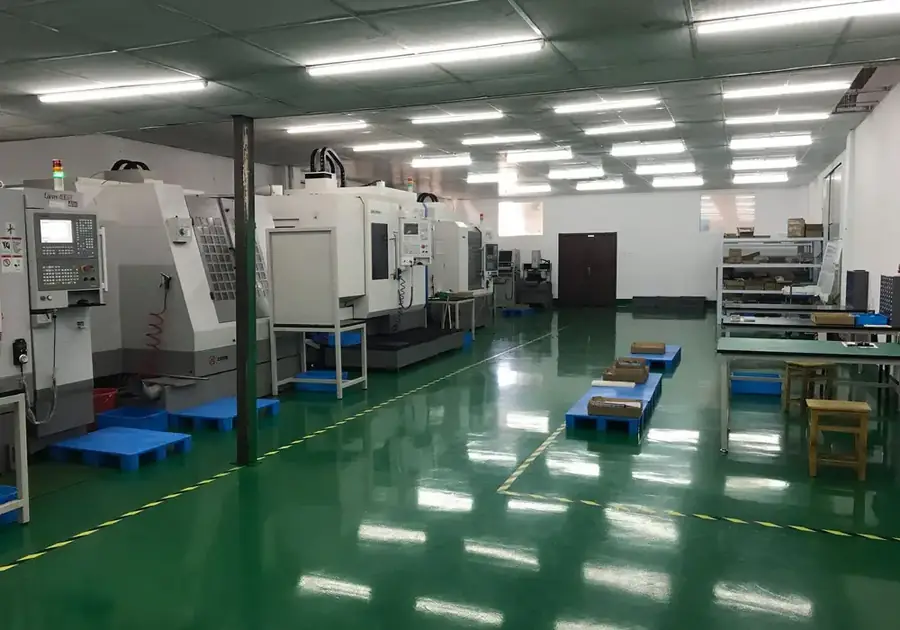 CNC machining centres on the GY Machining shop floor in Dongguan