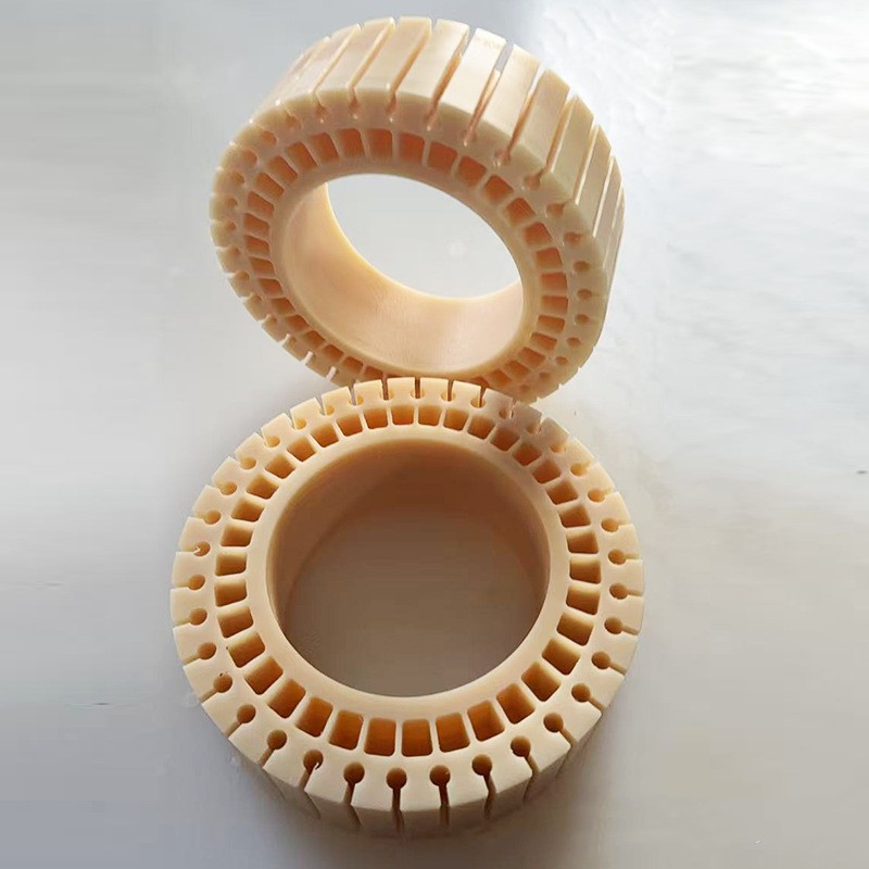 Machined nylon slotted rotor rings