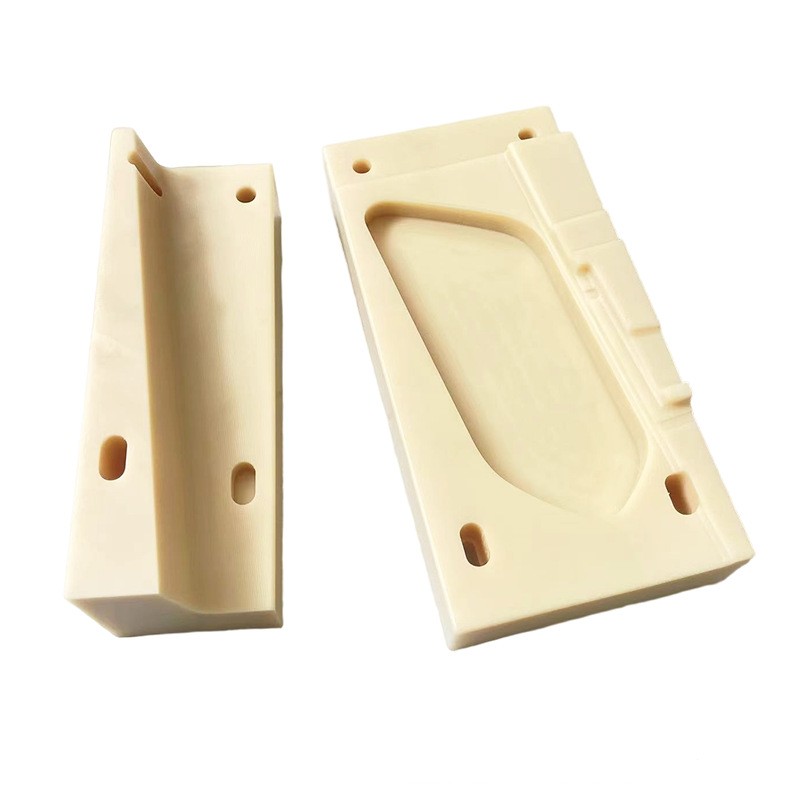Machined nylon fixture plate and angle bracket
