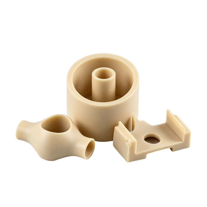 Machined PEEK cup and pipe fittings — PEEK, CNC machined at GY Machining