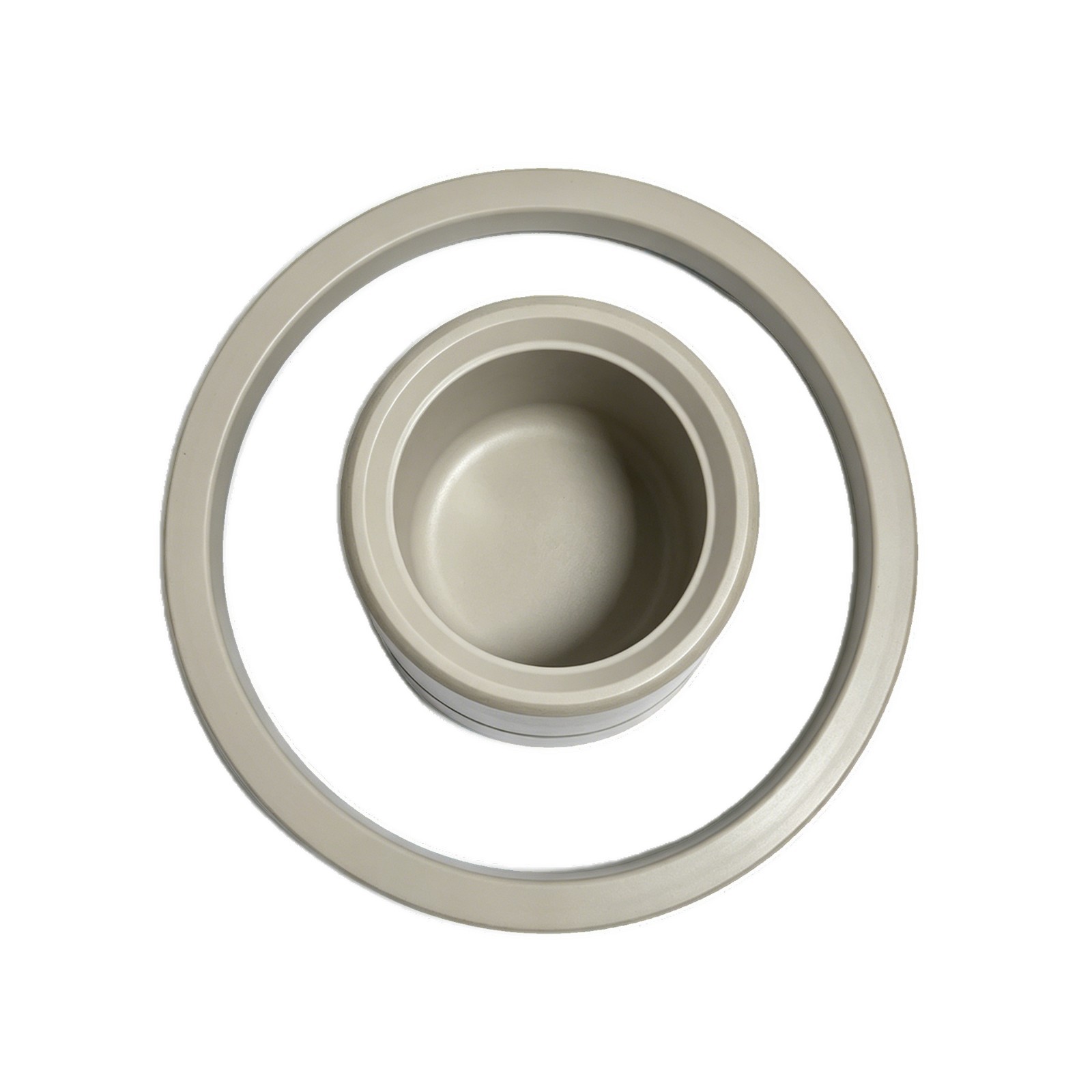 Machined PEEK sealing ring and deep cup — PEEK, CNC machined at GY Machining