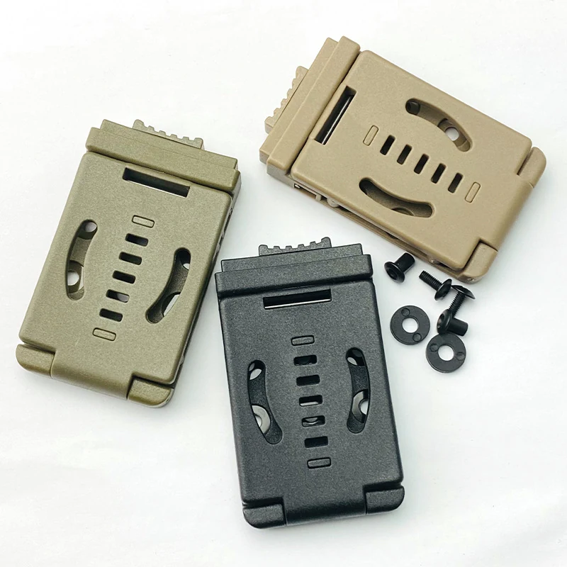 Kydex sheath belt clips in black, coyote and ranger green with mounting screws and washers