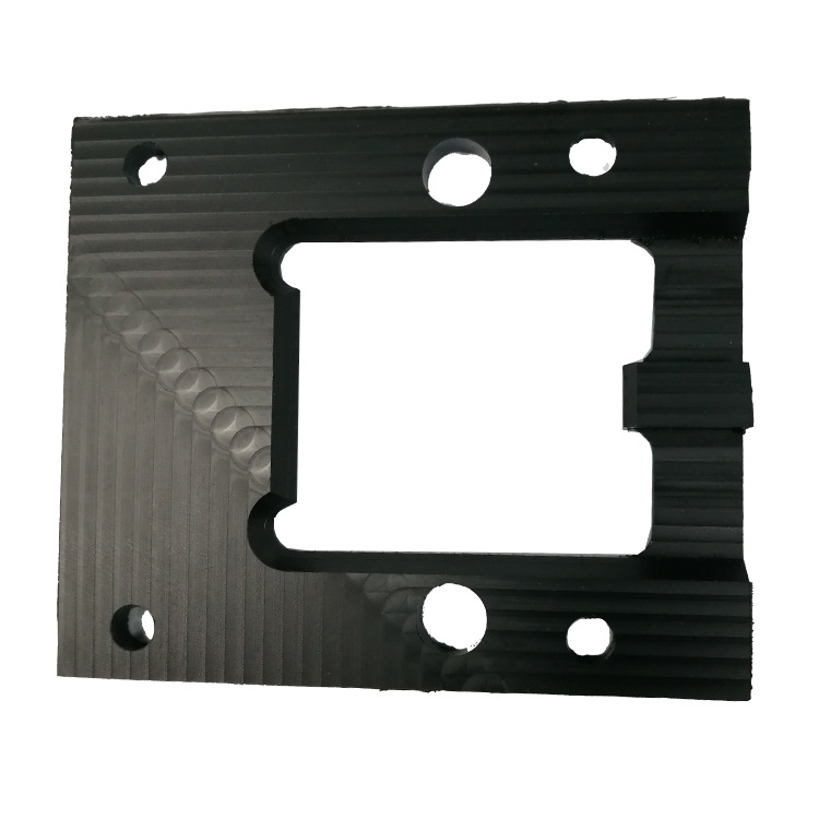 CNC machined POM plate with a milled window