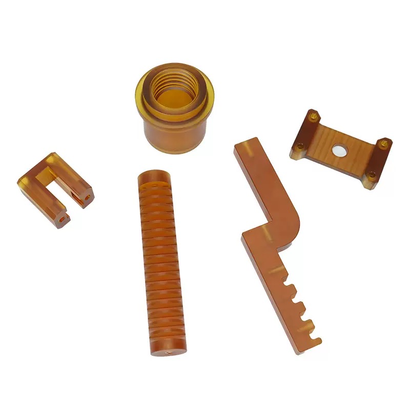 Assorted CNC machined Ultem turned and milled parts