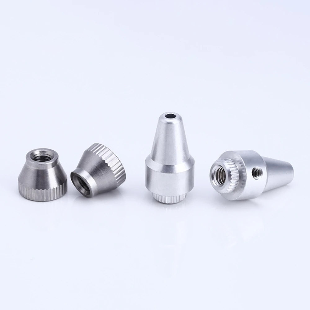 Stainless steel knurled thumb screws and threaded fittings machined by GY Machining